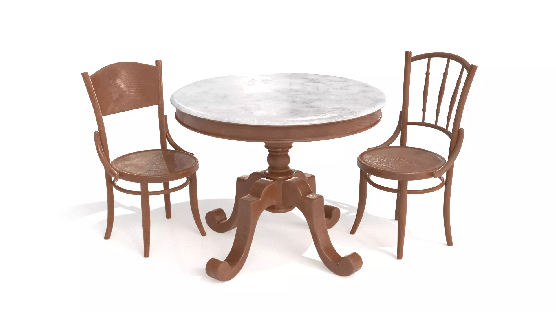 Kopitiam - Nanyang Style Table and Chair Set 3D model