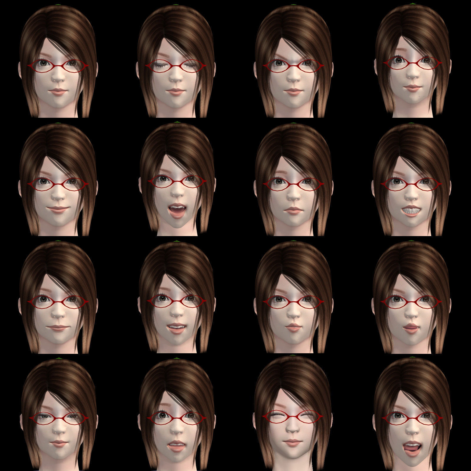 T pose rigged model of Natsumi in kimono 3D model_4