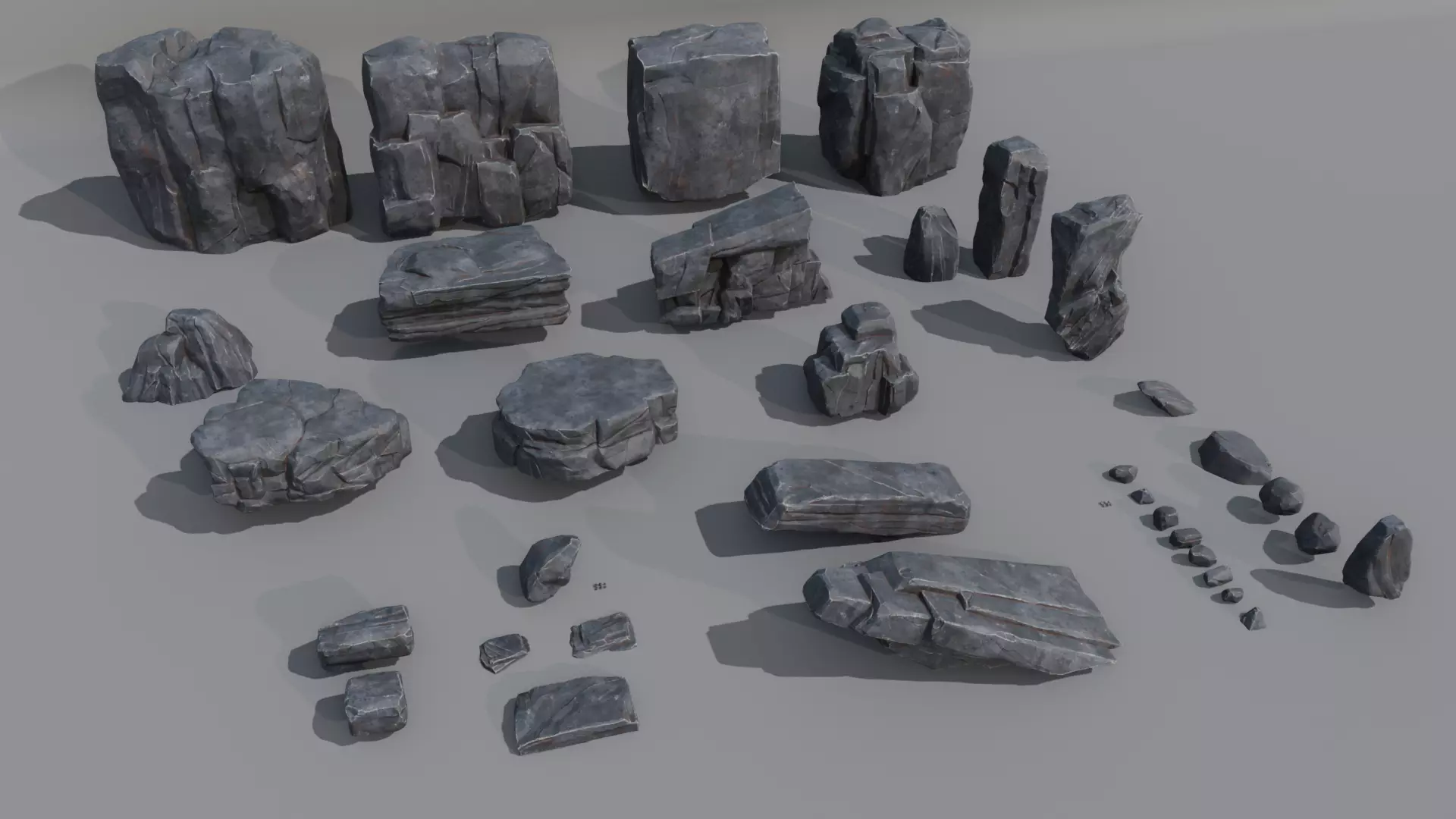 Rocks Toning -The stylized Rocks Pack Low-poly 3D model_22