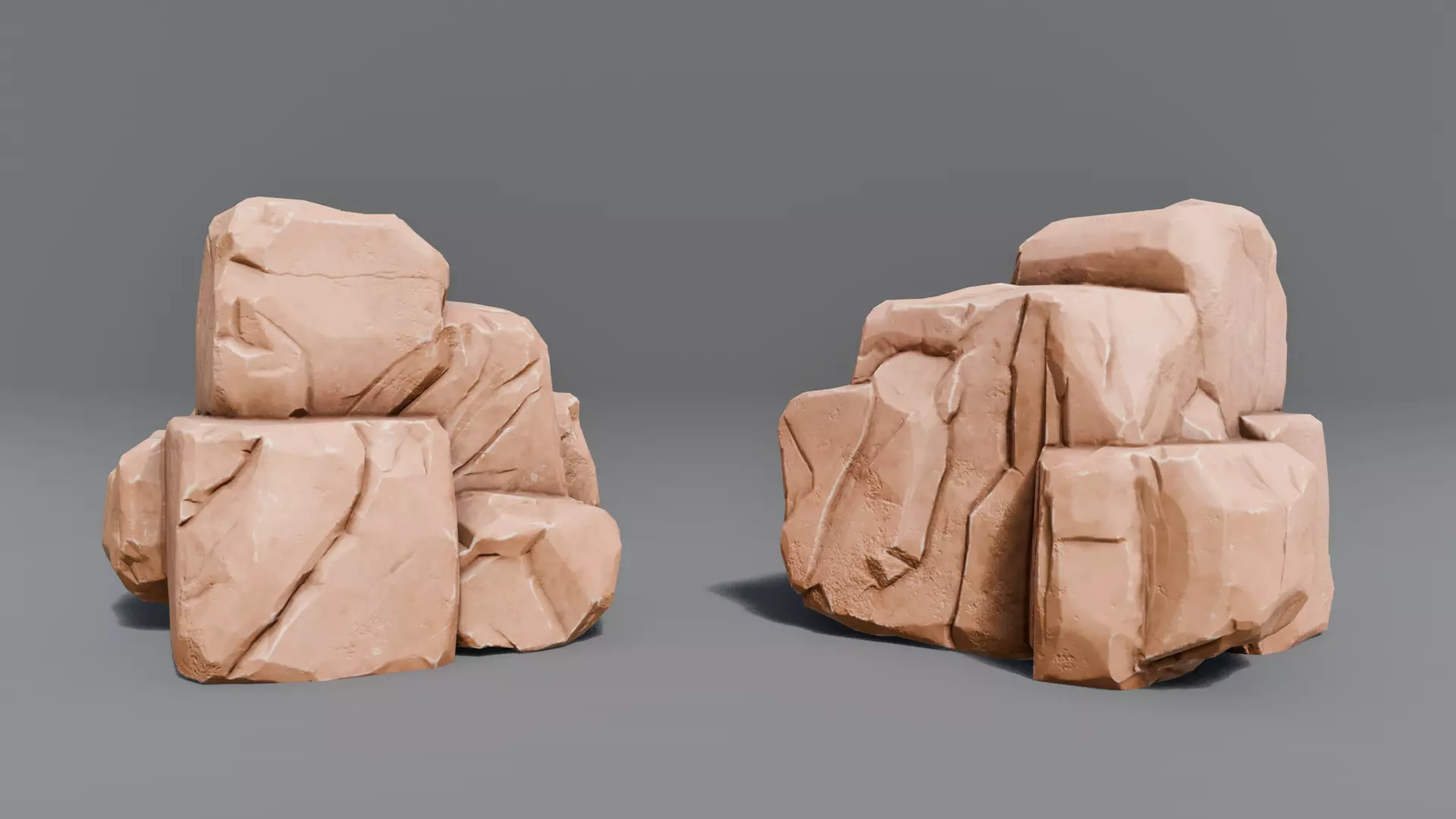 Rocks Toning -The stylized Rocks Pack Low-poly 3D model_10