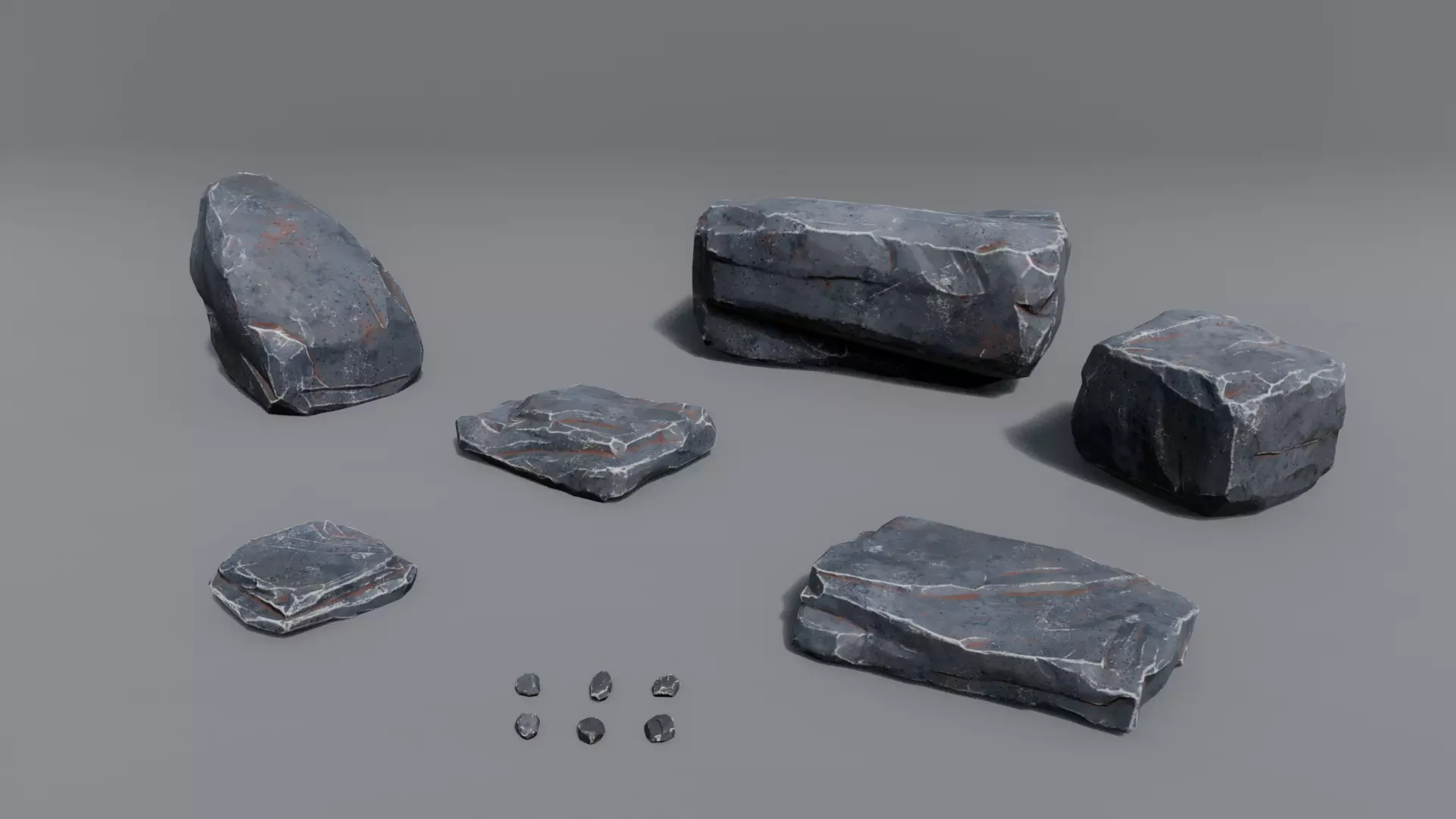 Rocks Toning -The stylized Rocks Pack Low-poly 3D model_15