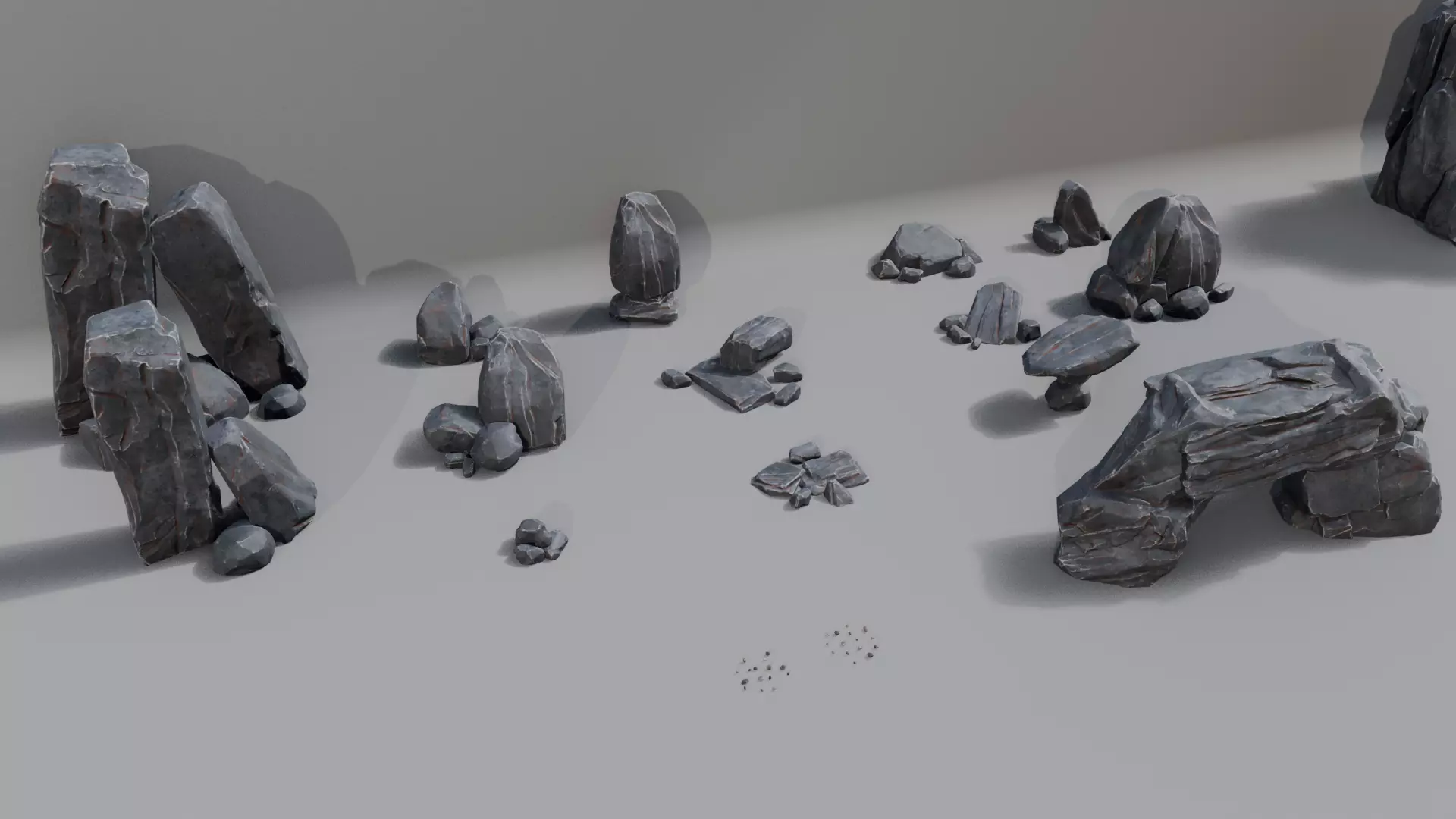 Rocks Toning -The stylized Rocks Pack Low-poly 3D model_20