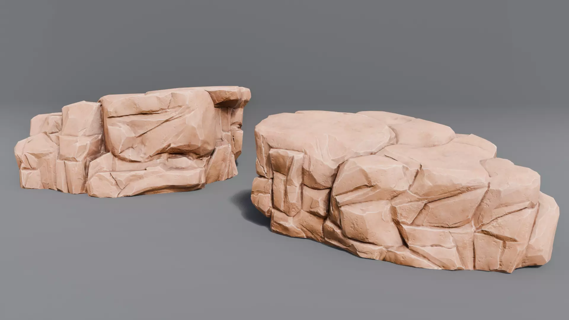 Rocks Toning -The stylized Rocks Pack Low-poly 3D model_12