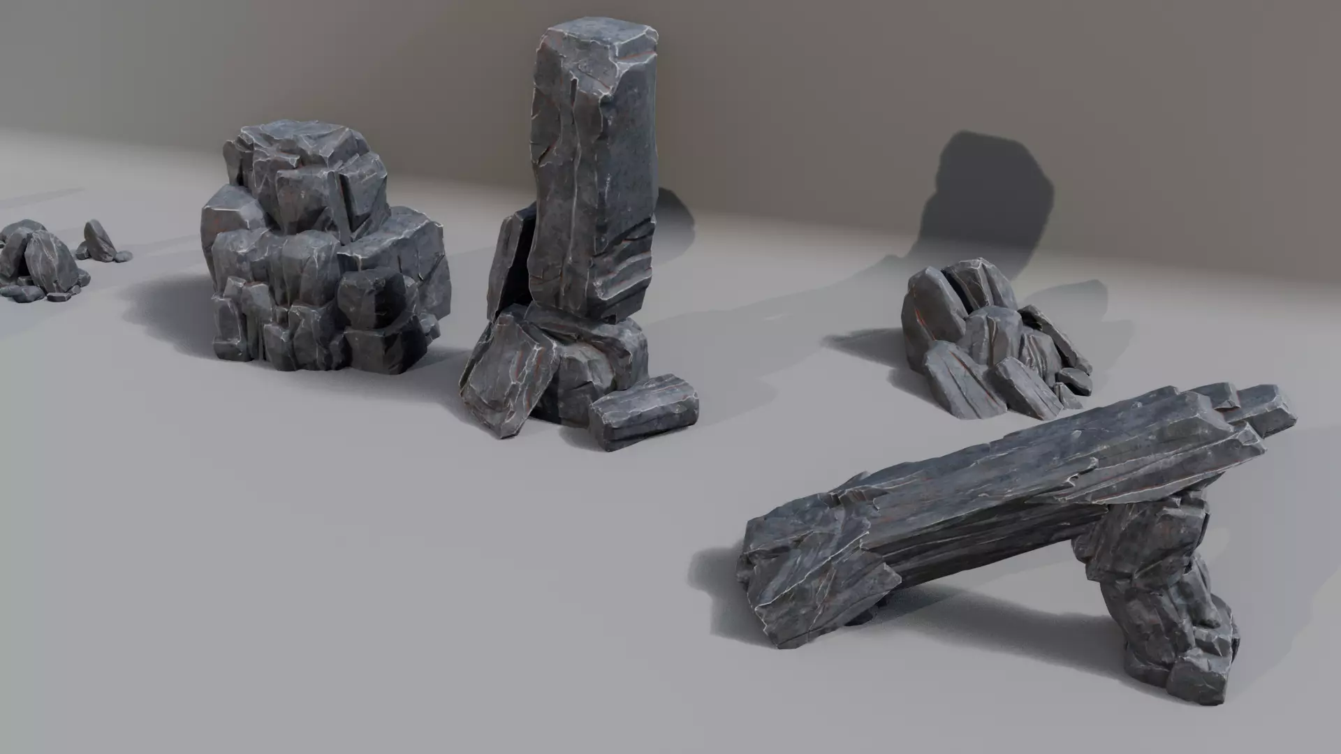 Rocks Toning -The stylized Rocks Pack Low-poly 3D model_21