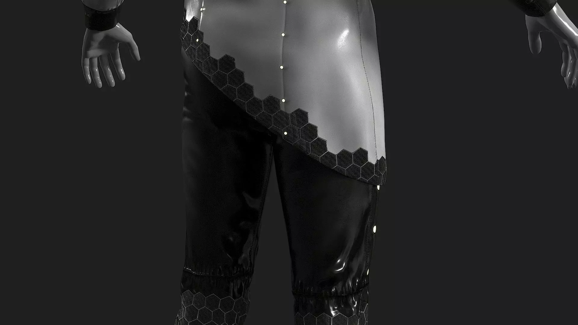 Sci Fi Cyber Clothing Low-poly 3D model_6