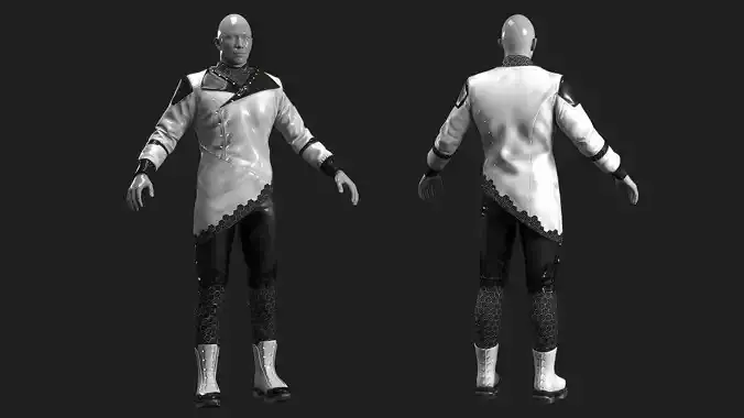 Sci Fi Cyber Clothing Low-poly 3D model Sci Fi Cyber Clothing Low-poly 3D model