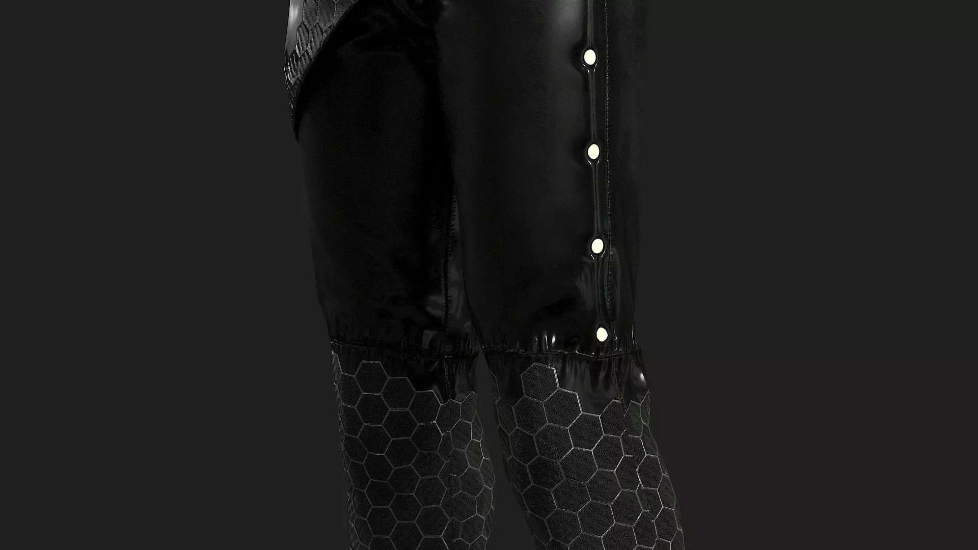 Sci Fi Cyber Clothing Low-poly 3D model_3