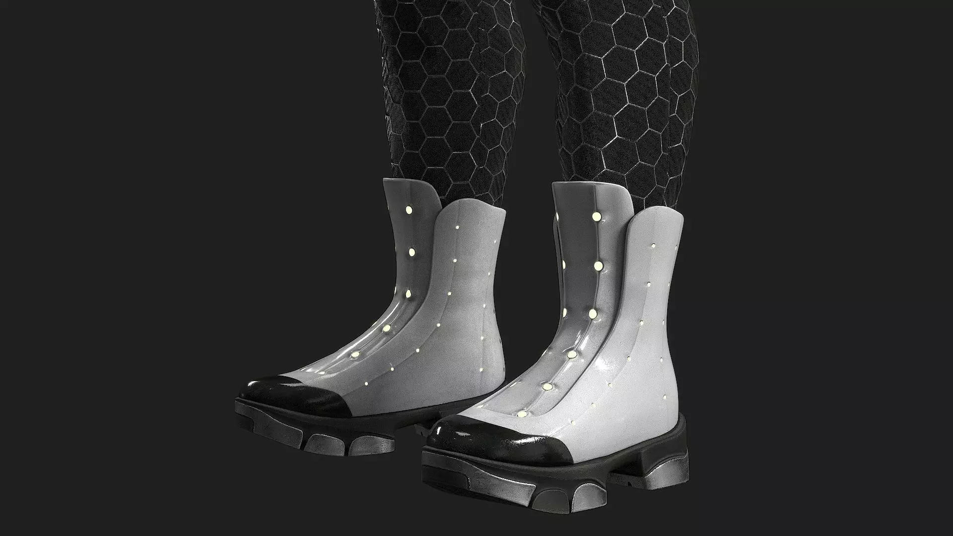 Sci Fi Cyber Clothing Low-poly 3D model_4