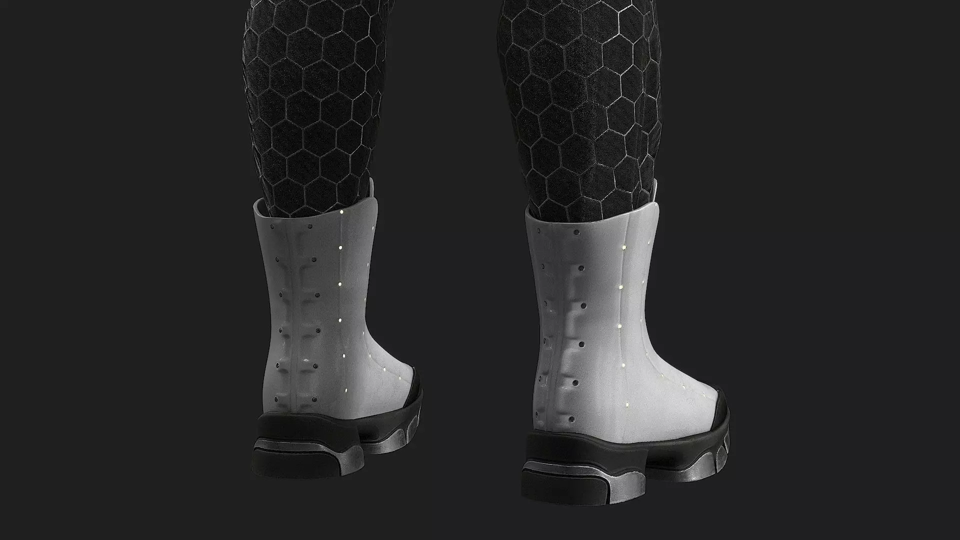 Sci Fi Cyber Clothing Low-poly 3D model_5