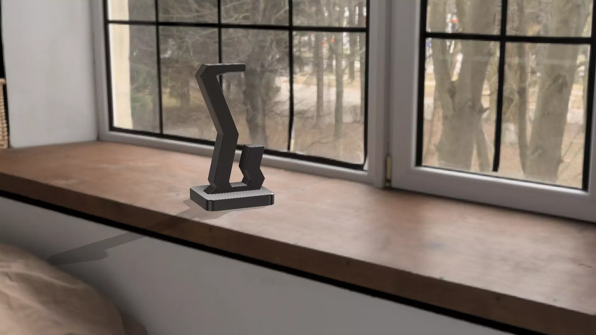 3D printable Simple and minimalistic headphone stand 3D print model_1