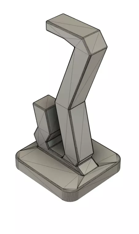 3D printable Simple and minimalistic headphone stand 3D print model_4