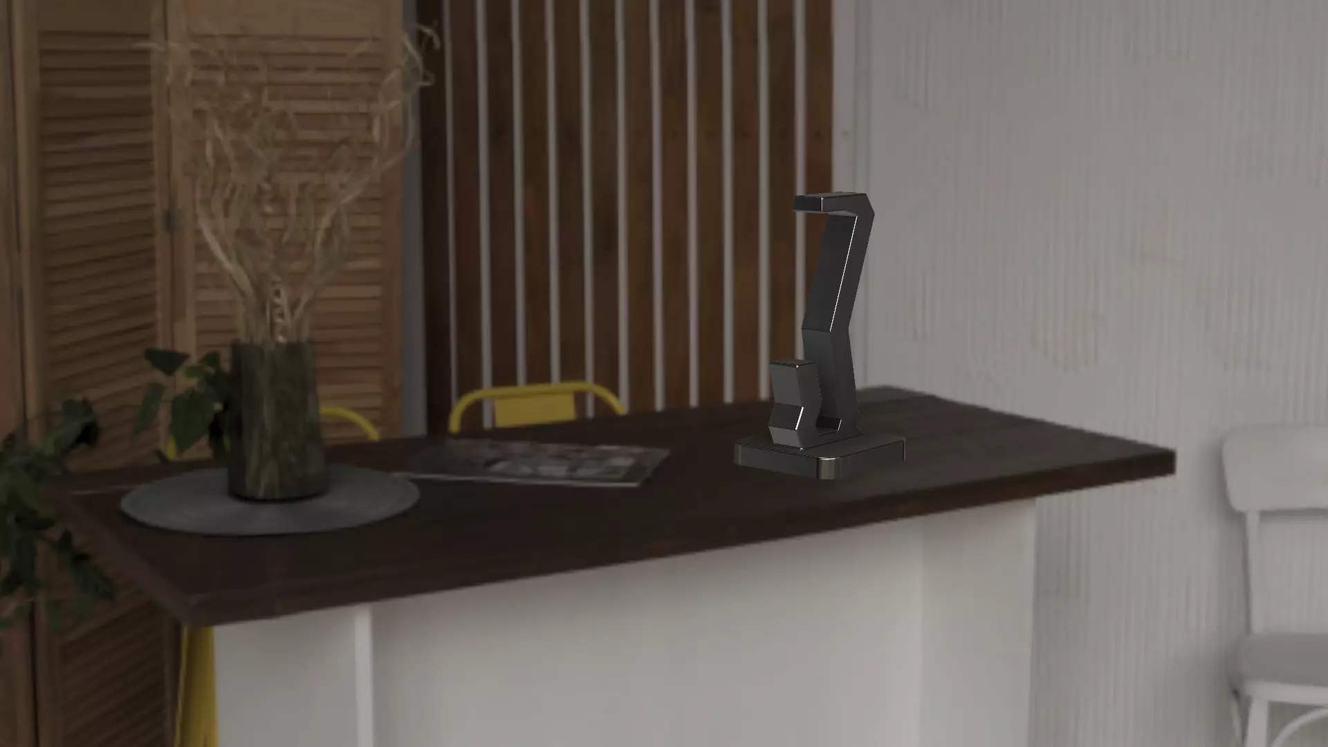 3D printable Simple and minimalistic headphone stand 3D print model_0