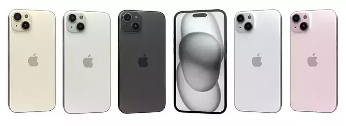 Apple iPhone 15 Plus All Colors High Poly 