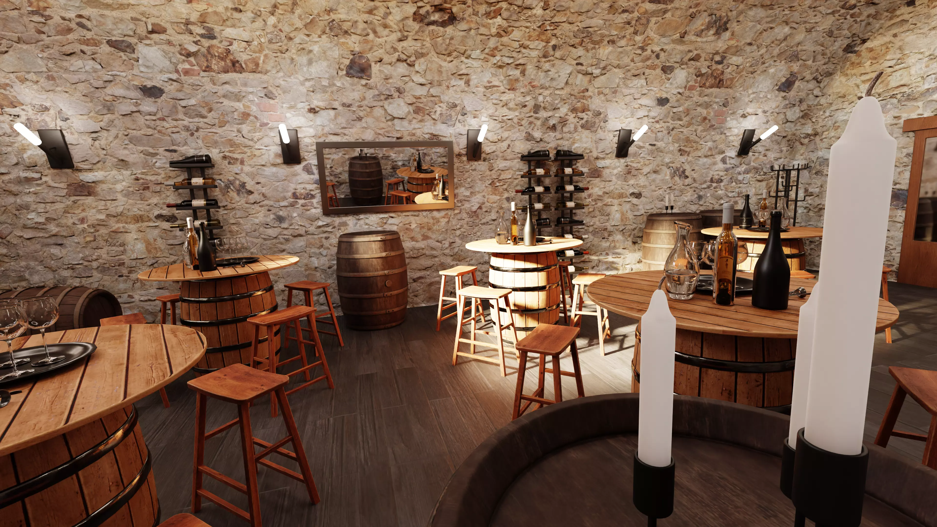 -Winery Restaurant V1- 3D model_7
