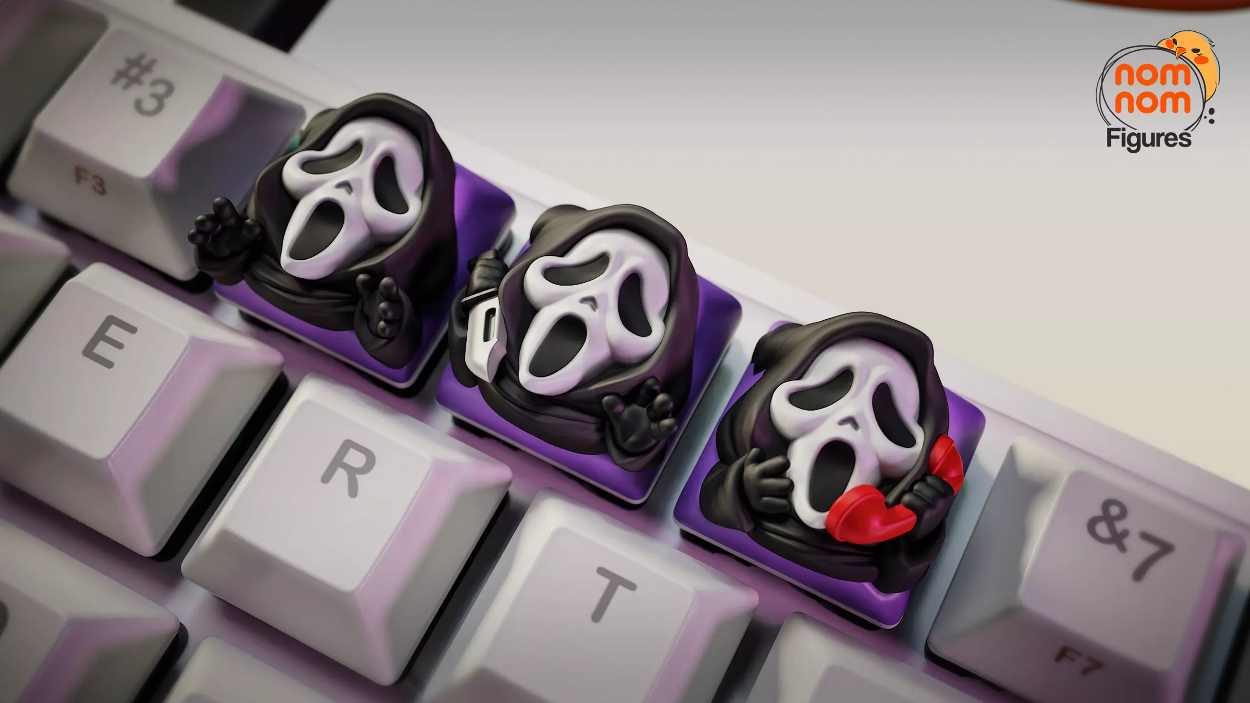 Scream - Keycaps 3D print model_1