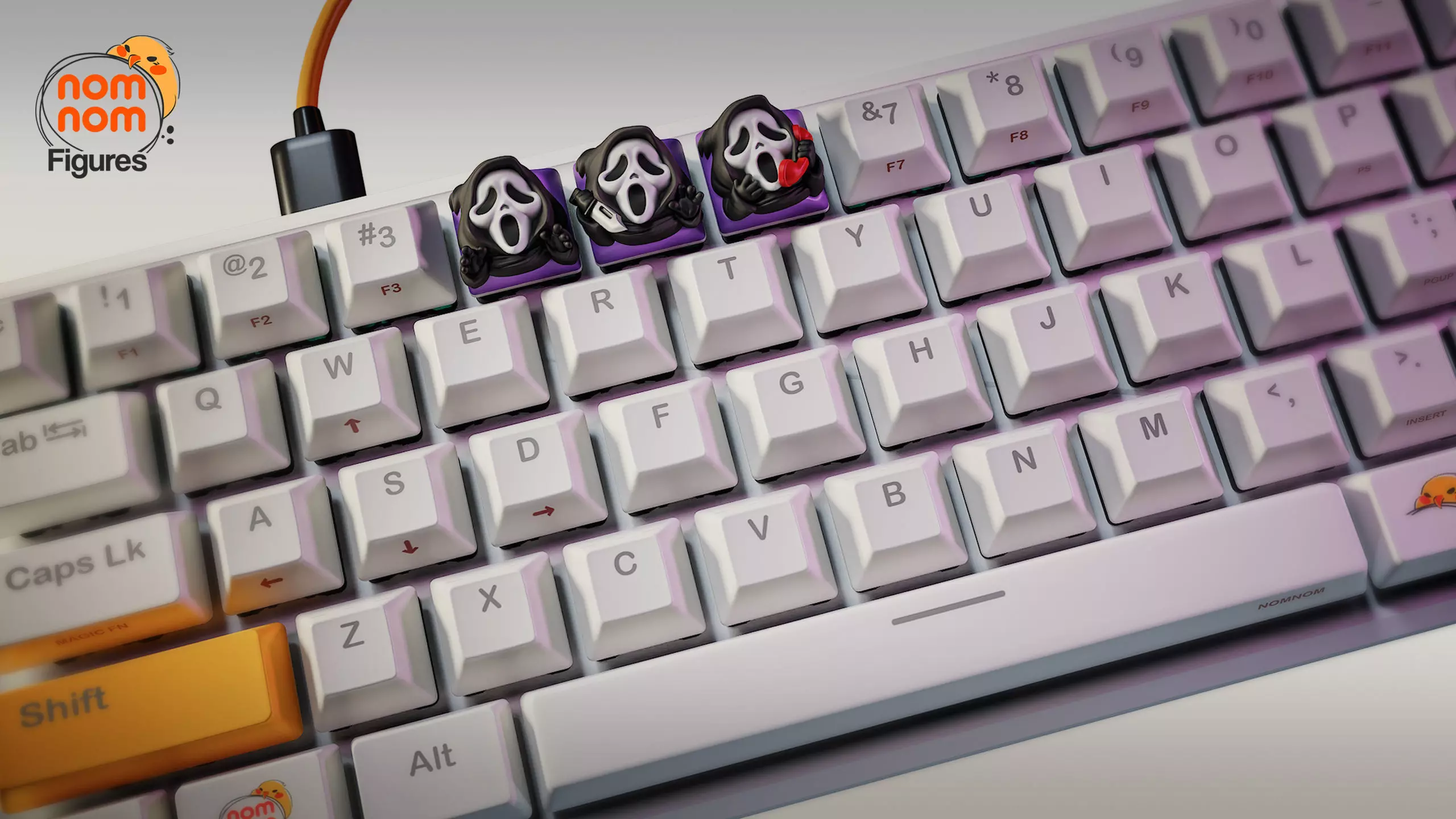 Scream - Keycaps 3D print model_2