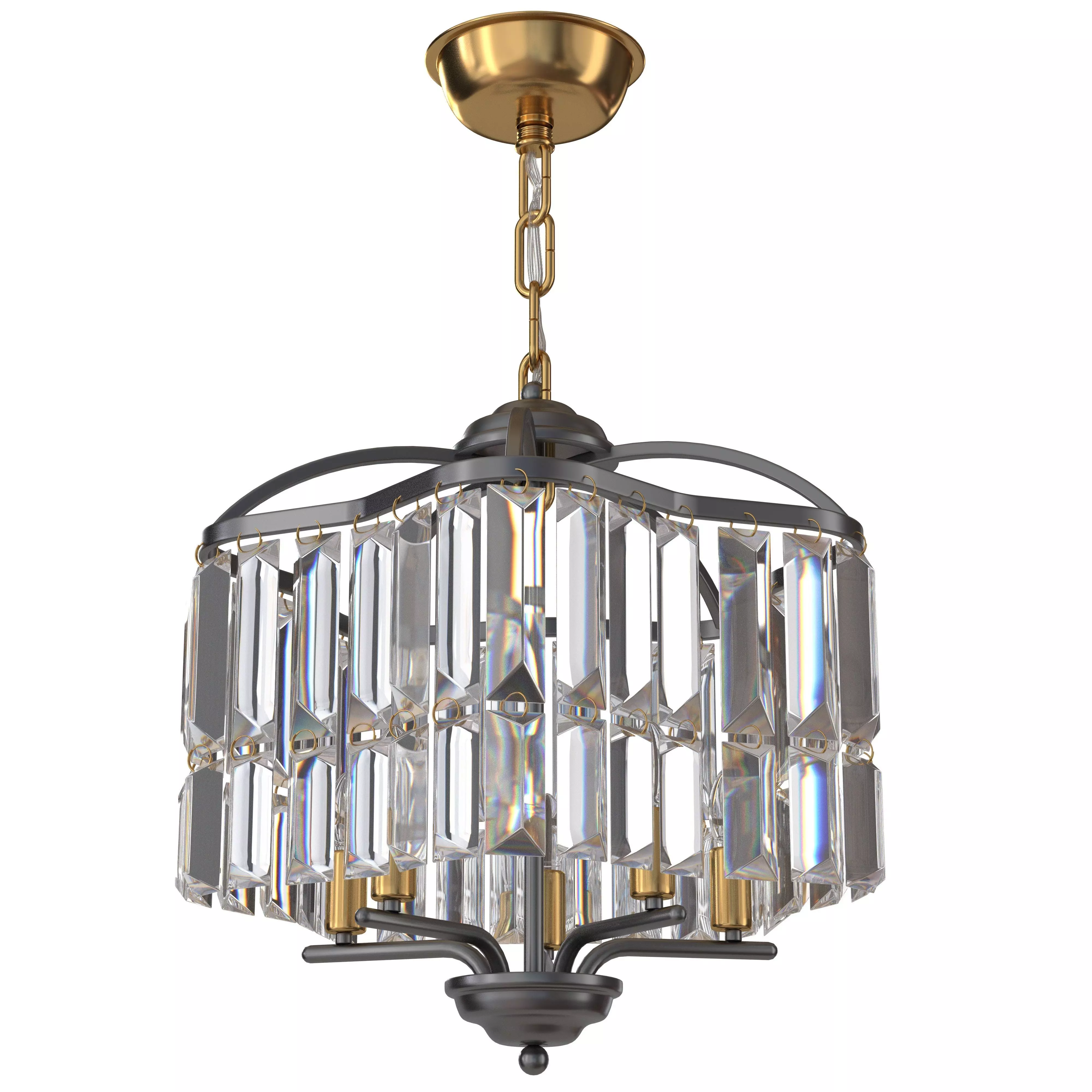 Modern Crystal Chandelier for Dining Room 3D model_1