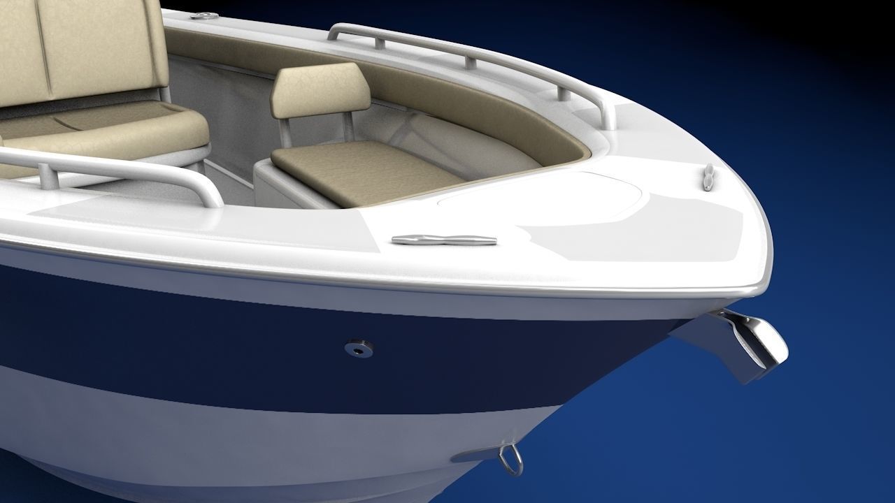 Everglades 273 Sport Fishing Boat Low-poly 3D model_9