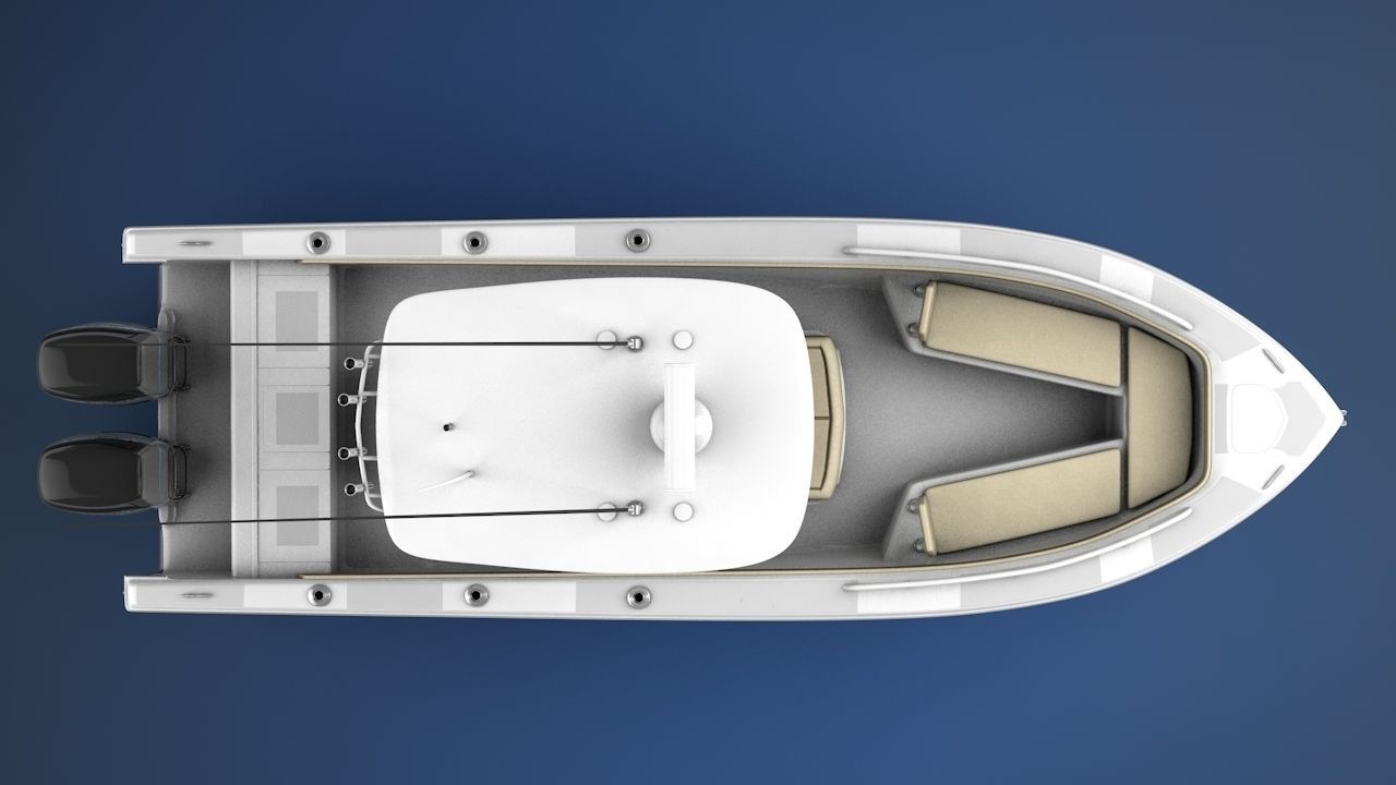 Everglades 273 Sport Fishing Boat Low-poly 3D model_6