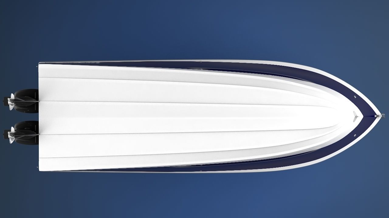 Everglades 273 Sport Fishing Boat Low-poly 3D model_7