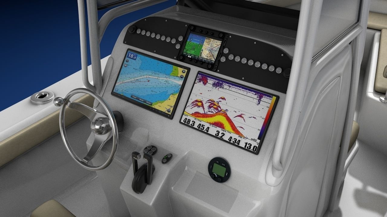 Everglades 273 Sport Fishing Boat Low-poly 3D model_10