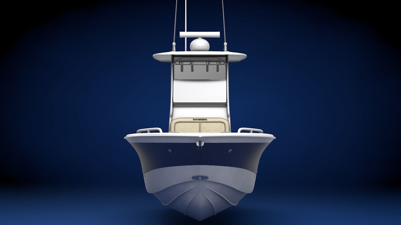 Everglades 273 Sport Fishing Boat Low-poly 3D model_5