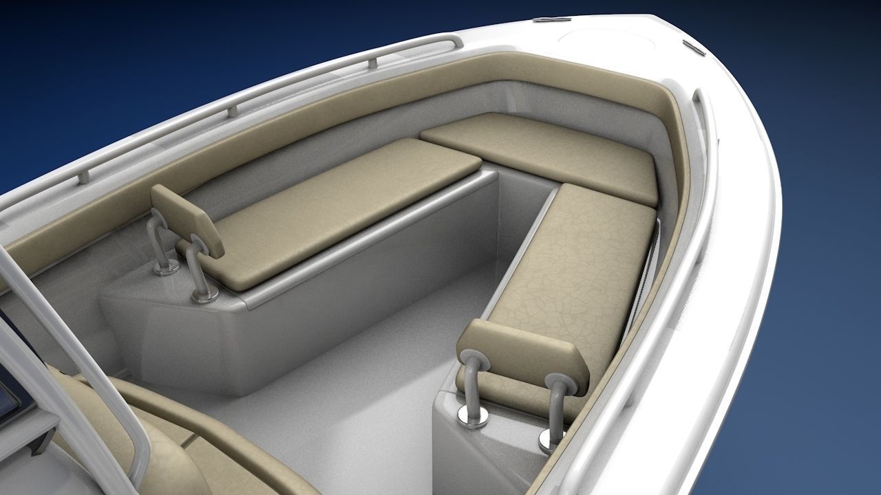 Everglades 273 Sport Fishing Boat Low-poly 3D model_13