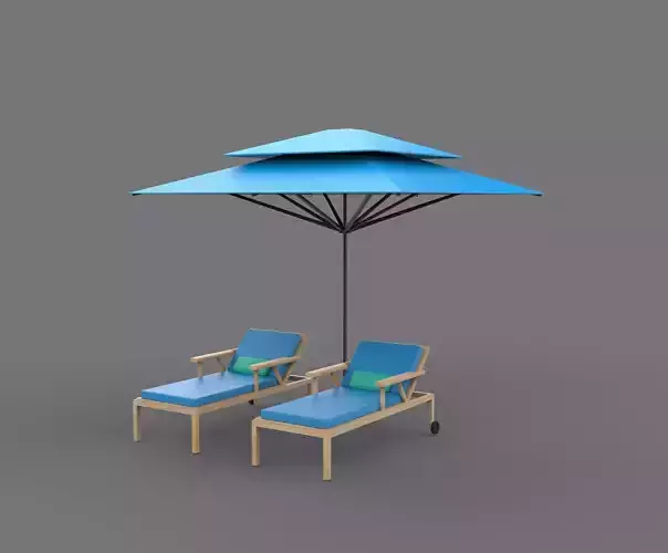 Recreation chair and umbrella 