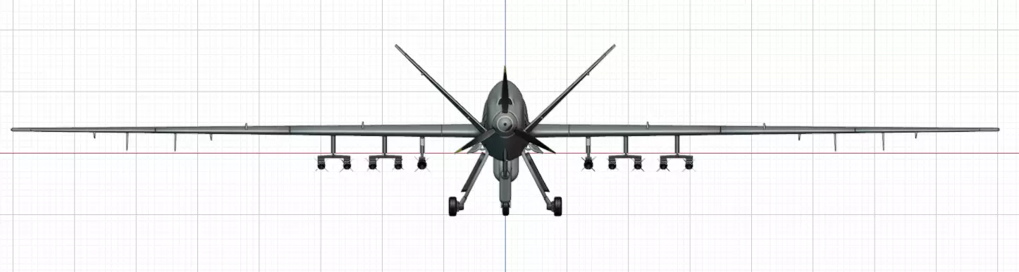 DPRK Saetbyol-9 - Bright Star-9 - the MULTI PURPOSE COMBAT DRONE Low-poly 3D model_29