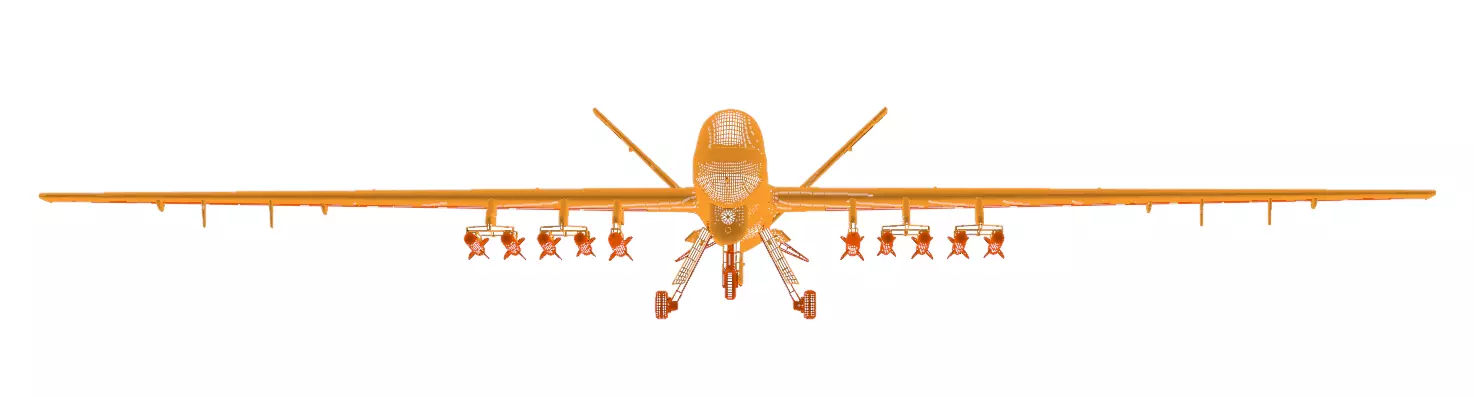 DPRK Saetbyol-9 - Bright Star-9 - the MULTI PURPOSE COMBAT DRONE Low-poly 3D model_23
