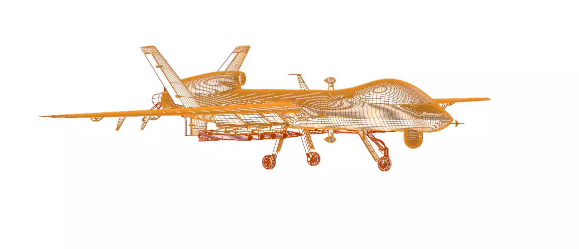 DPRK Saetbyol-9 - Bright Star-9 - the MULTI PURPOSE COMBAT DRONE Low-poly 3D model_22