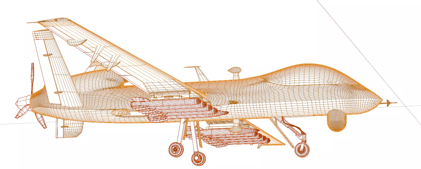 DPRK Saetbyol-9 - Bright Star-9 - the MULTI PURPOSE COMBAT DRONE Low-poly 3D model_18