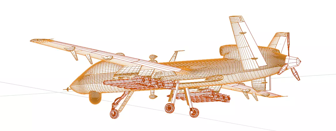 DPRK Saetbyol-9 - Bright Star-9 - the MULTI PURPOSE COMBAT DRONE Low-poly 3D model_17