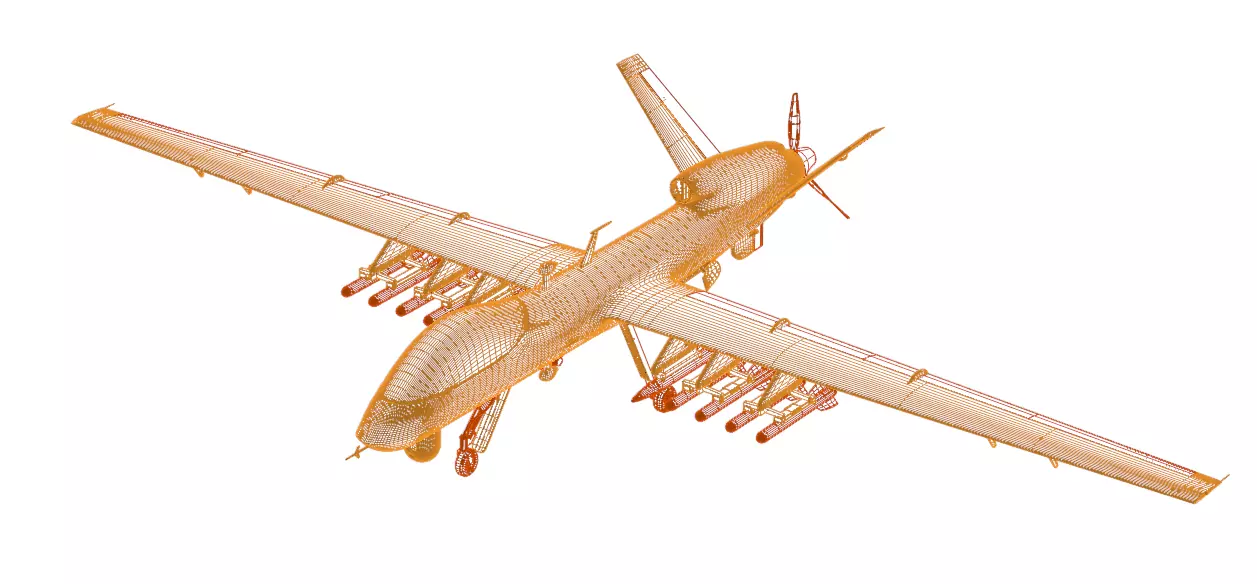 DPRK Saetbyol-9 - Bright Star-9 - the MULTI PURPOSE COMBAT DRONE Low-poly 3D model_21