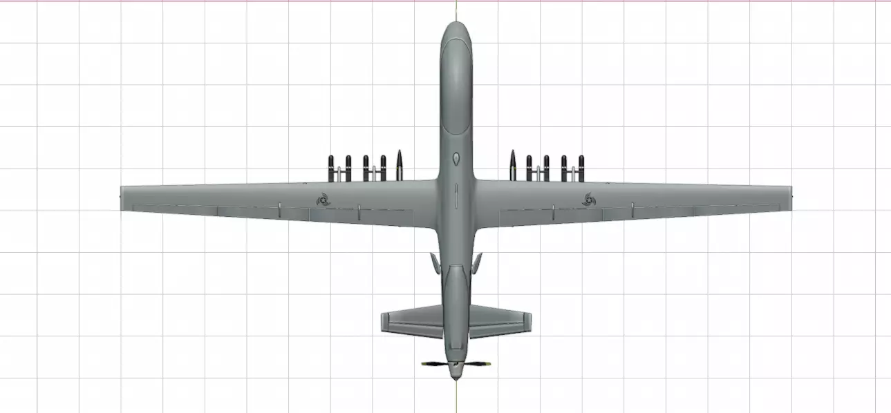 DPRK Saetbyol-9 - Bright Star-9 - the MULTI PURPOSE COMBAT DRONE Low-poly 3D model_5