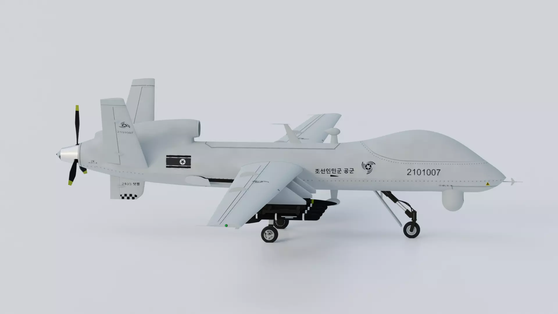 DPRK Saetbyol-9 - Bright Star-9 - the MULTI PURPOSE COMBAT DRONE Low-poly 3D model_0