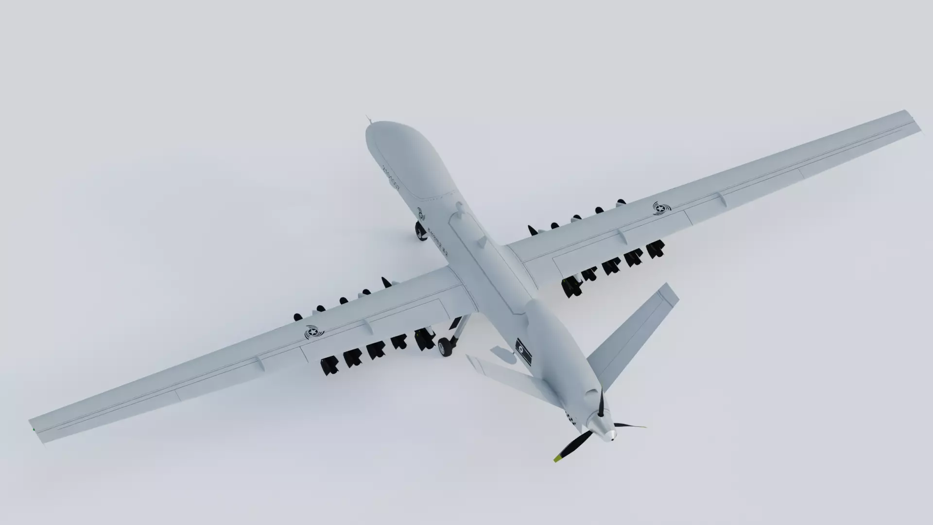 DPRK Saetbyol-9 - Bright Star-9 - the MULTI PURPOSE COMBAT DRONE Low-poly 3D model_4