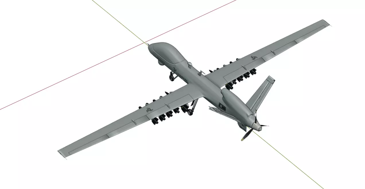 DPRK Saetbyol-9 - Bright Star-9 - the MULTI PURPOSE COMBAT DRONE Low-poly 3D model_12