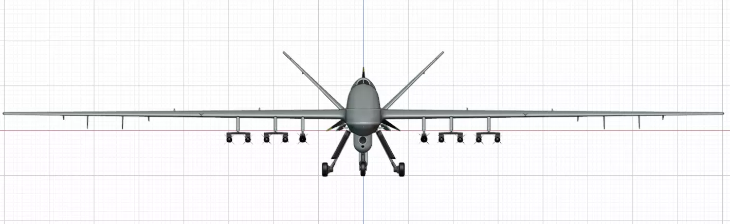 DPRK Saetbyol-9 - Bright Star-9 - the MULTI PURPOSE COMBAT DRONE Low-poly 3D model_30