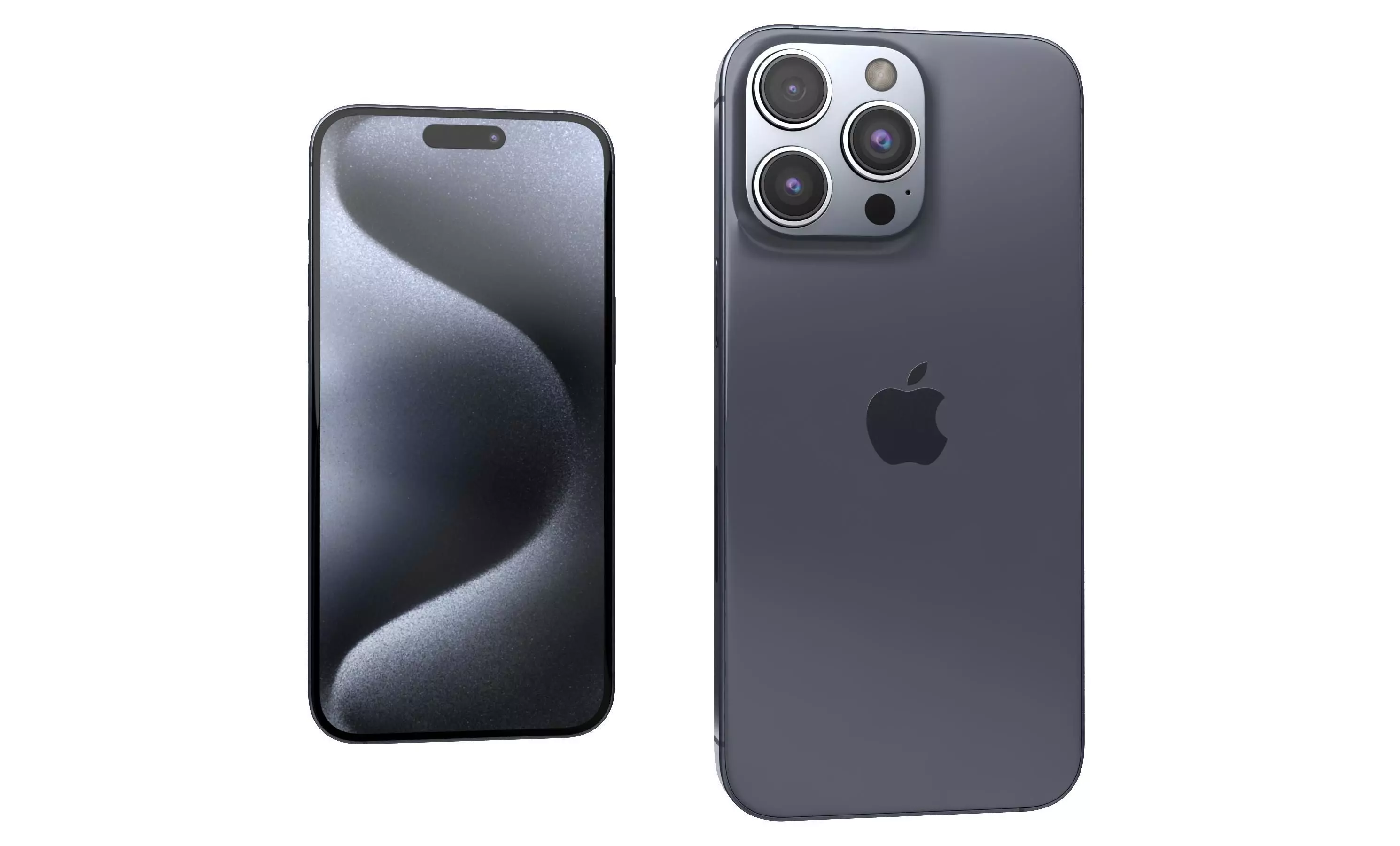 Apple iPhone 15 Pro Max Blue Titanium High Poly 3D model_1