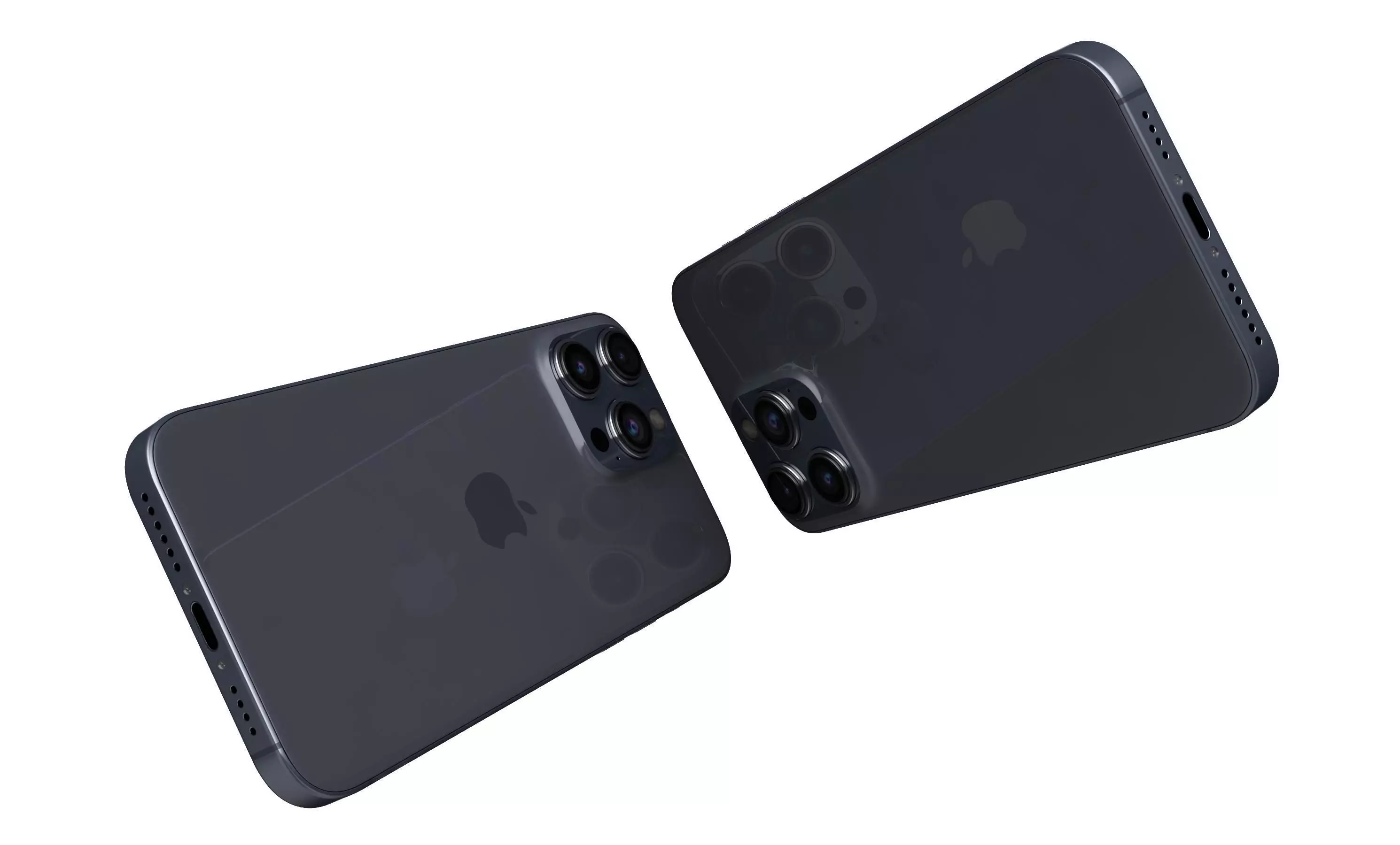 Apple iPhone 15 Pro Max Blue Titanium High Poly 3D model_4