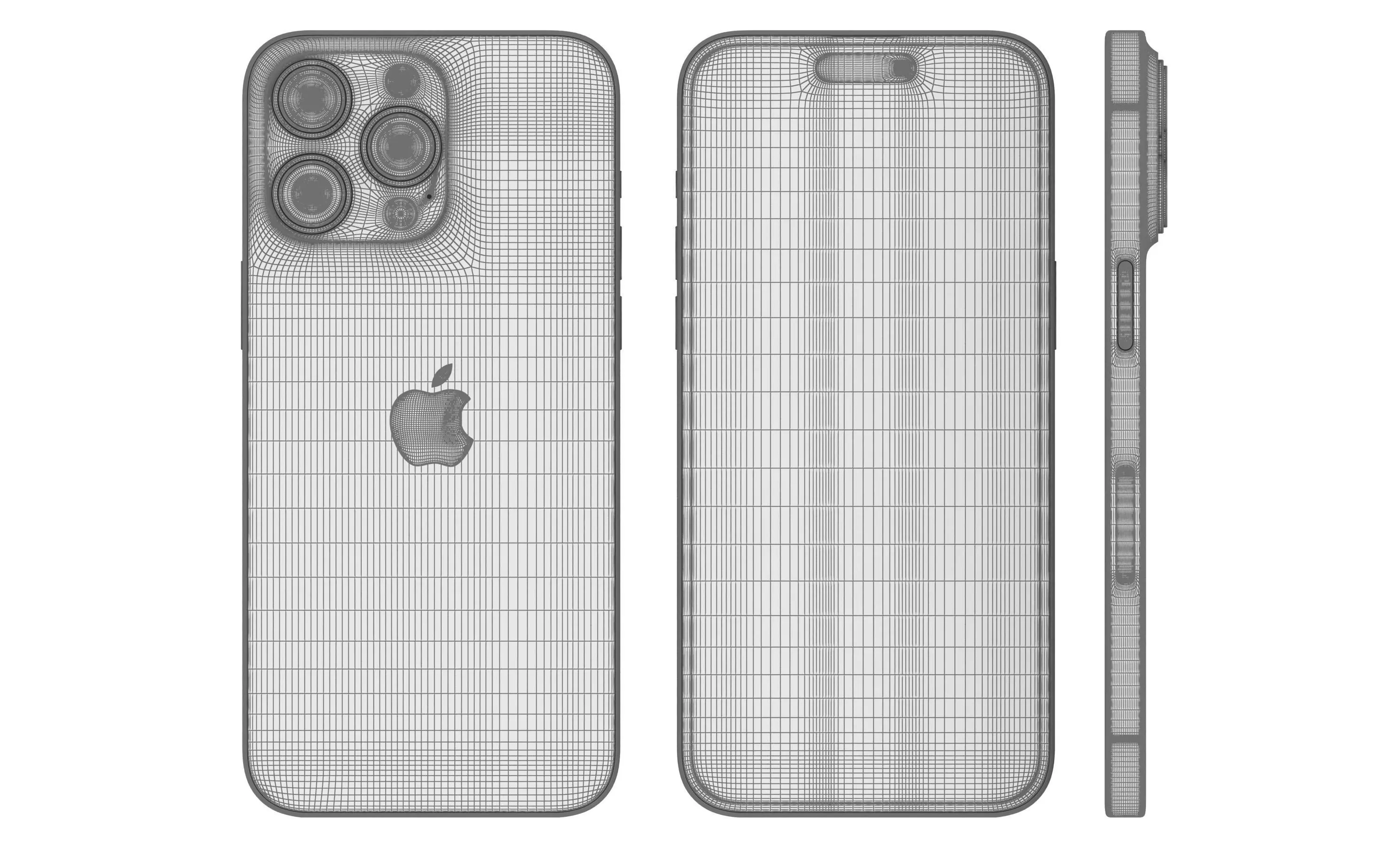 Apple iPhone 15 Pro Max Blue Titanium High Poly 3D model_12