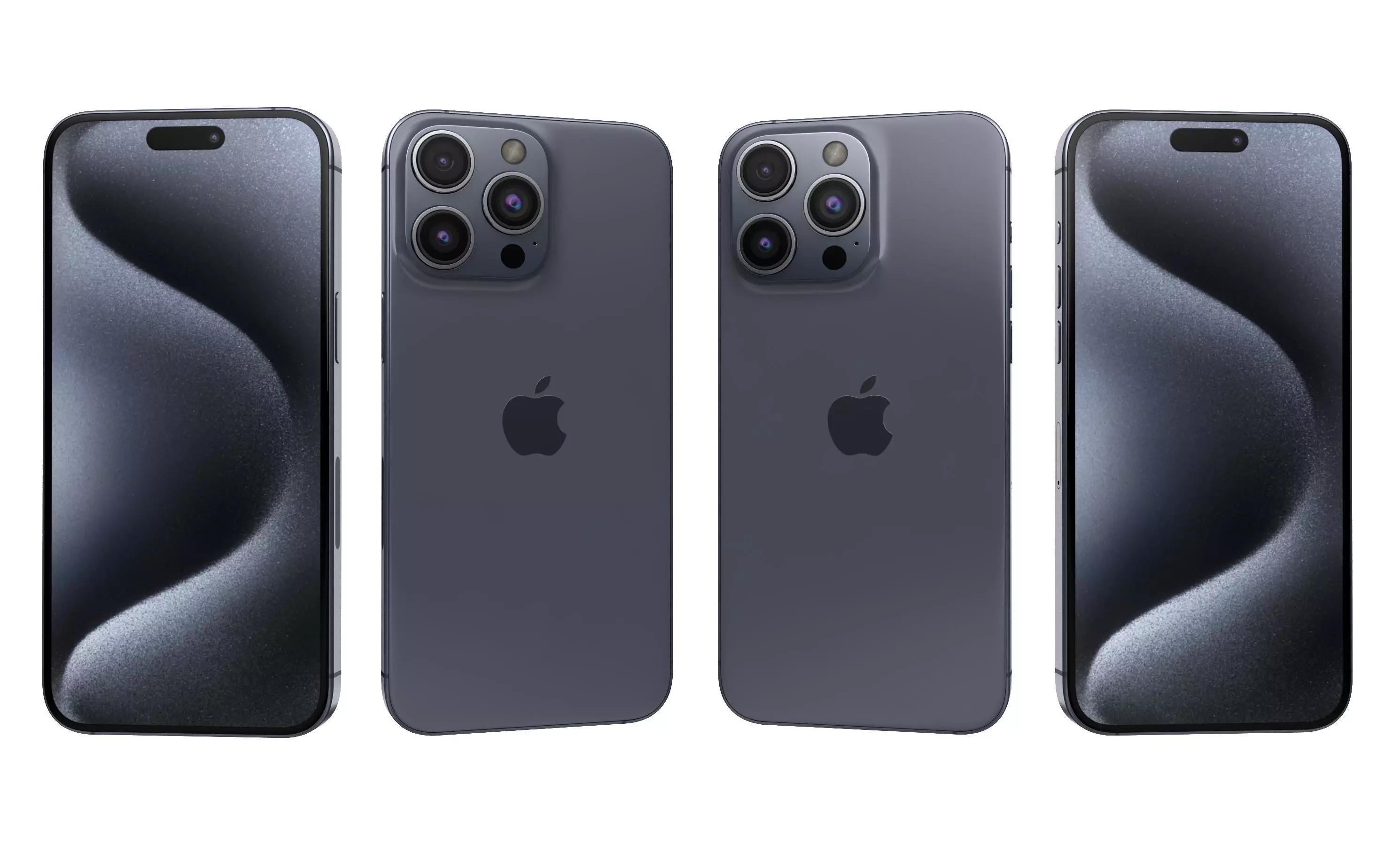 Apple iPhone 15 Pro Max Blue Titanium High Poly 3D model_25