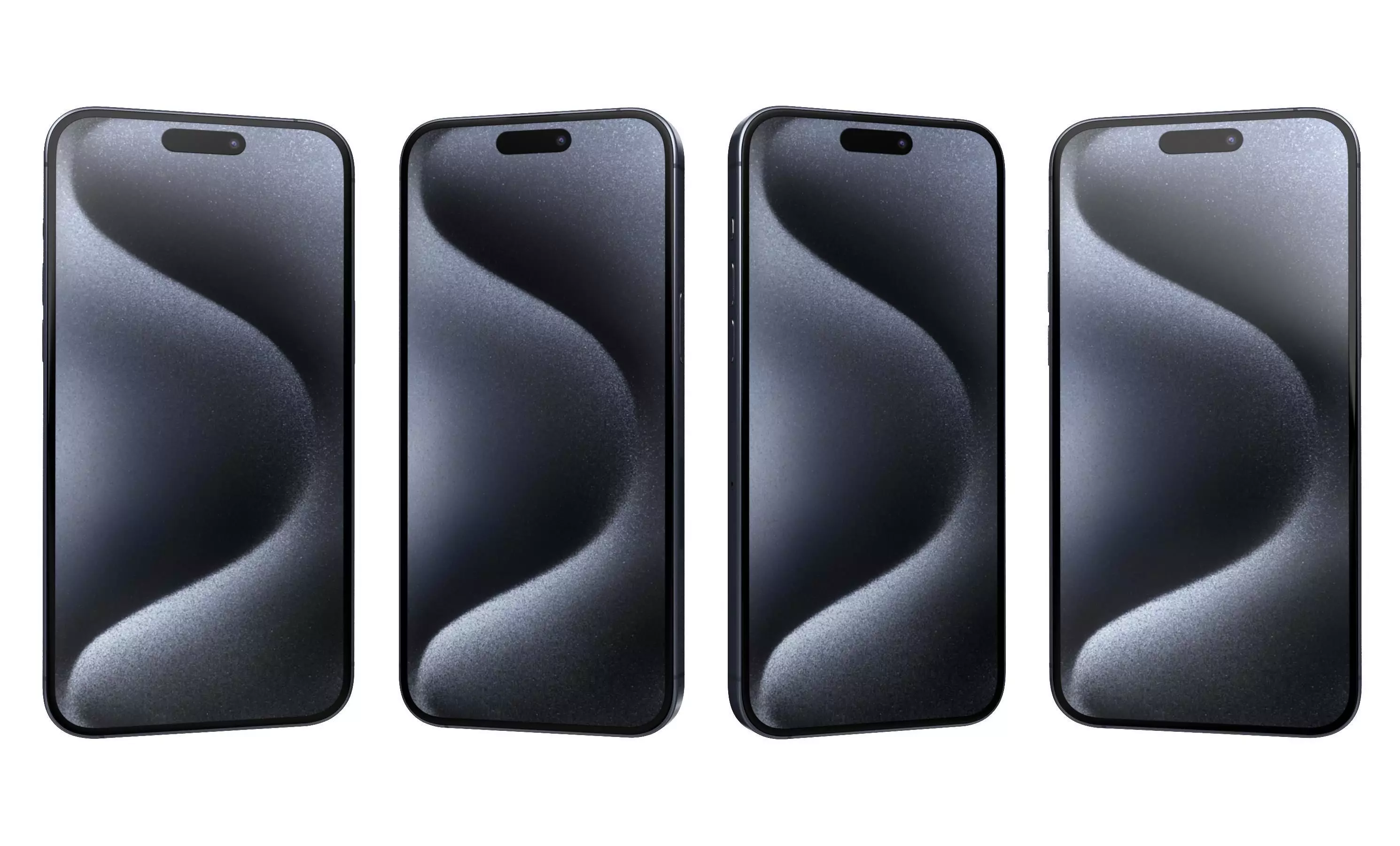 Apple iPhone 15 Pro Max Blue Titanium High Poly 3D model_10