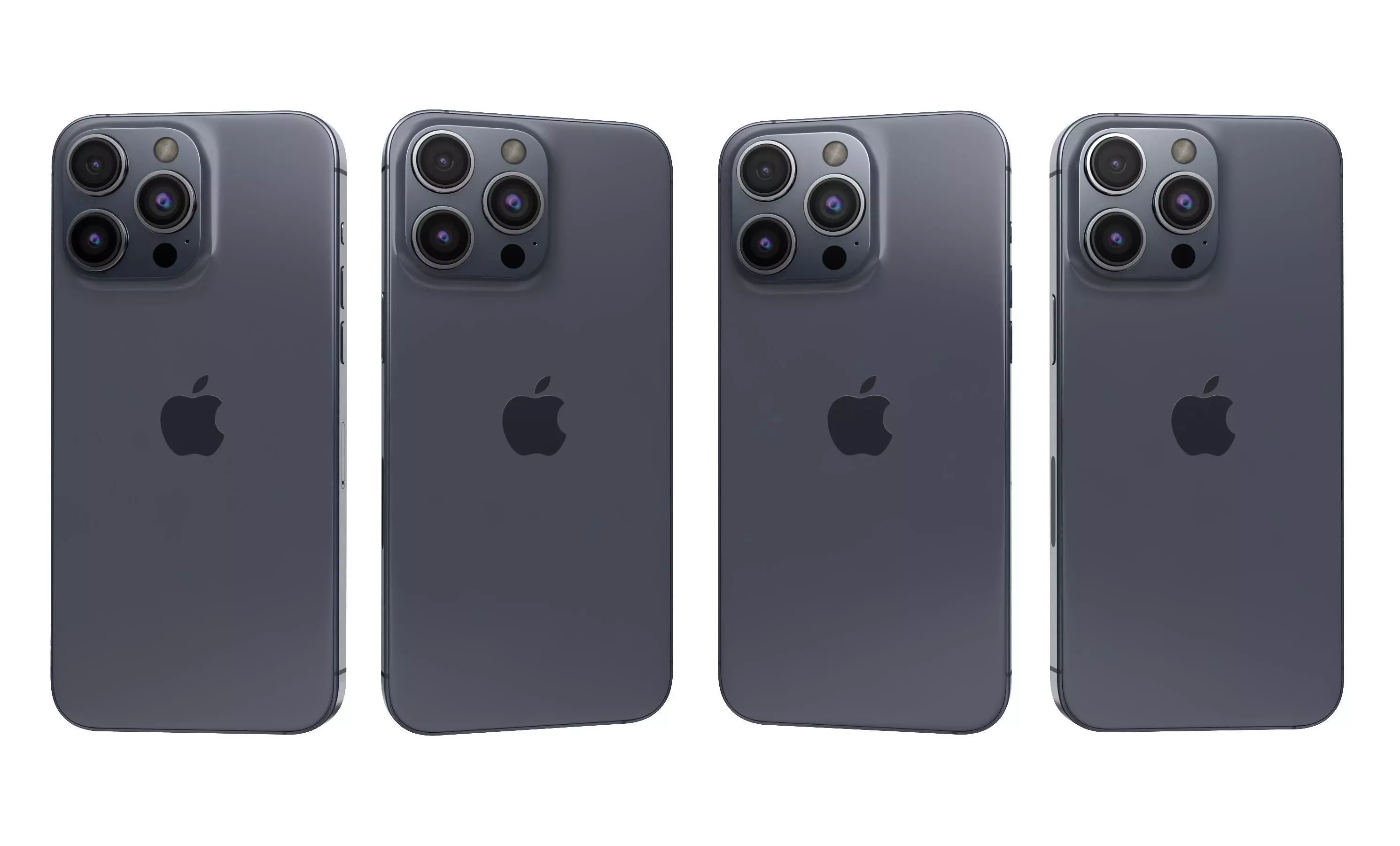 Apple iPhone 15 Pro Max Blue Titanium High Poly 3D model_26