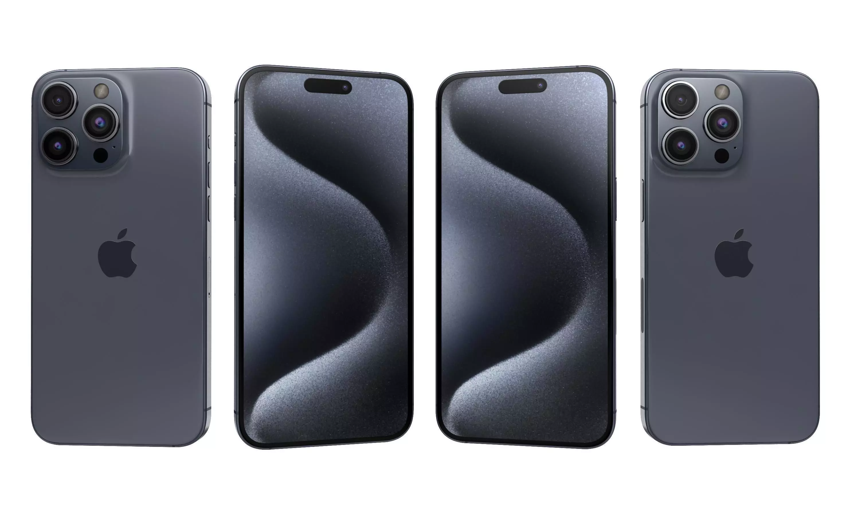 Apple iPhone 15 Pro Max Blue Titanium High Poly 3D model_27