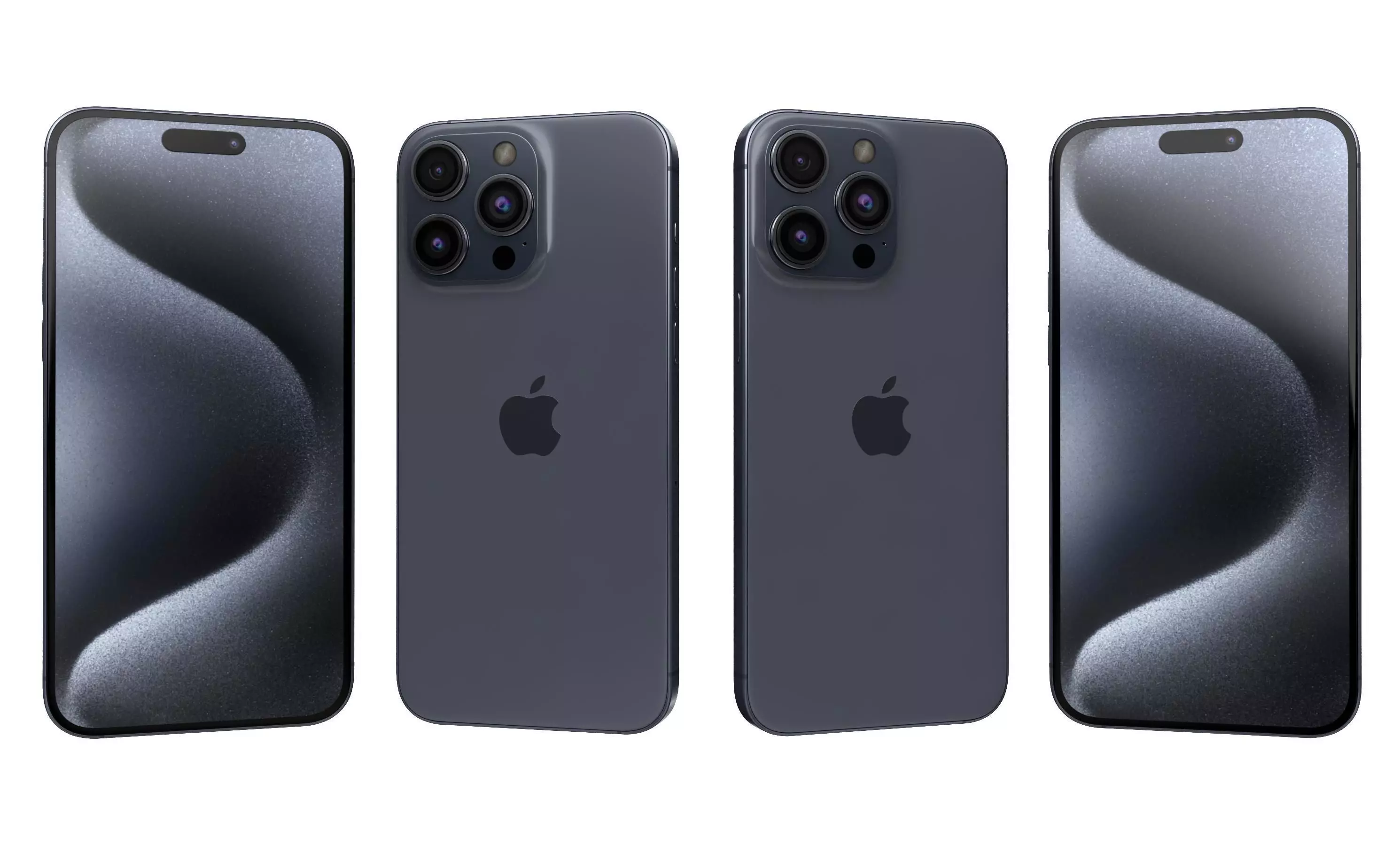 Apple iPhone 15 Pro Max Blue Titanium High Poly 3D model_21