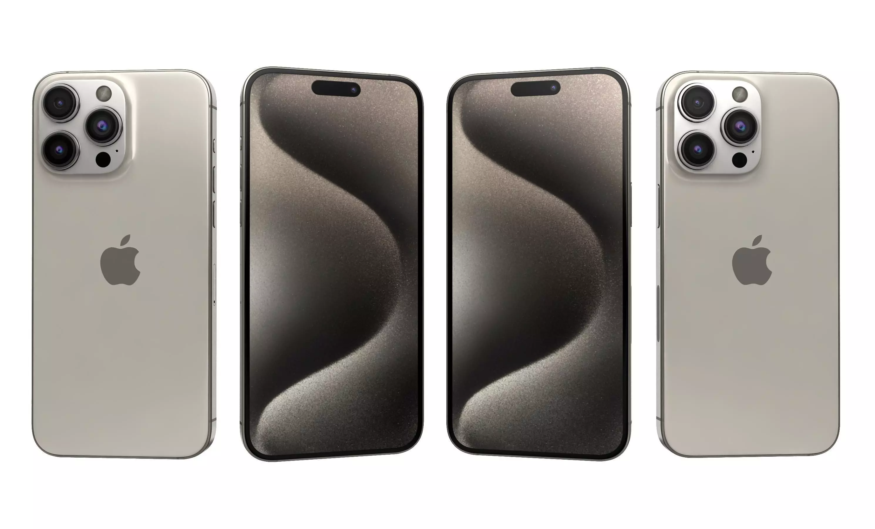 Apple iPhone 15 Pro Max Natural Titanium High Poly  3D model_27