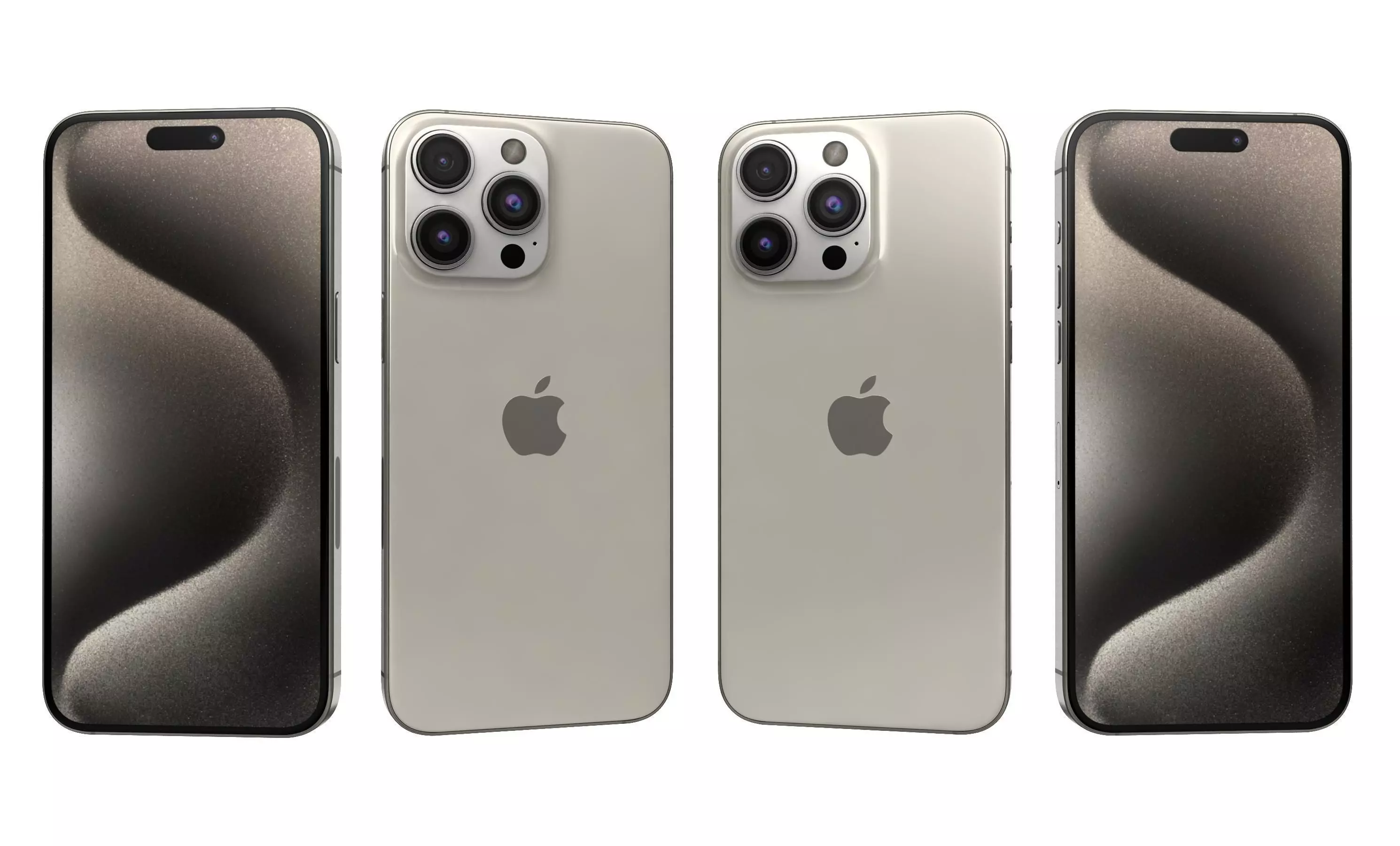 Apple iPhone 15 Pro Max Natural Titanium High Poly  3D model_25