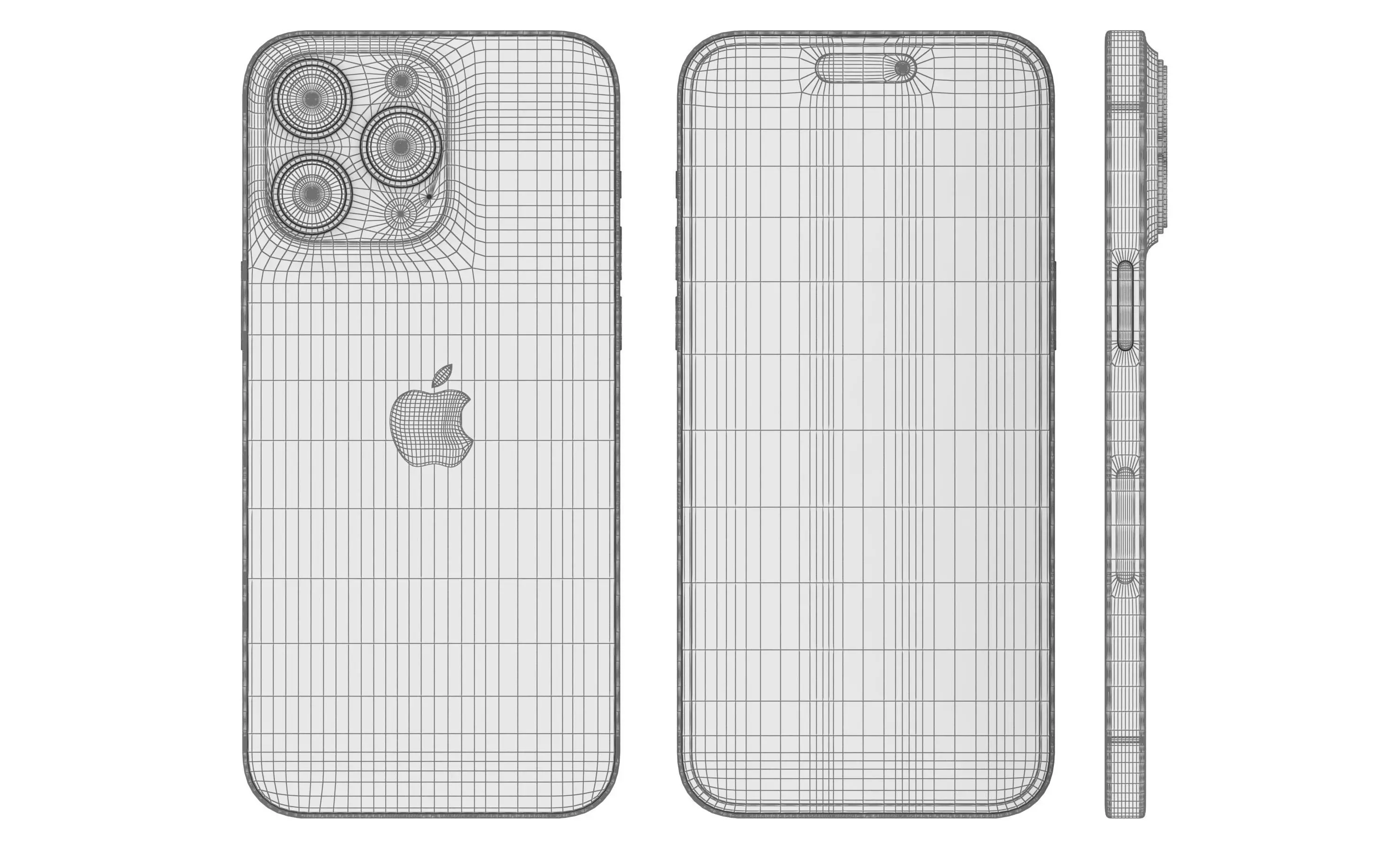Apple iPhone 15 Pro Max Natural Titanium High Poly  3D model_11